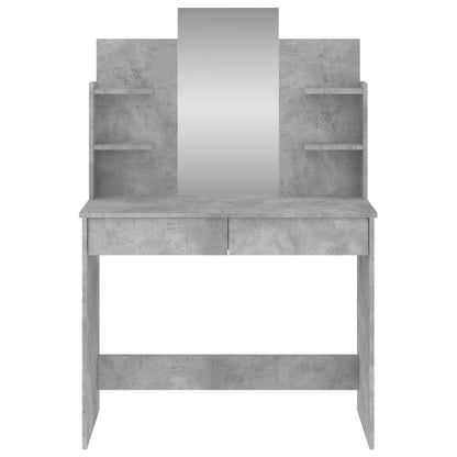 Dressing Table with Mirror Concrete Grey 96x39x142 cm - Bend