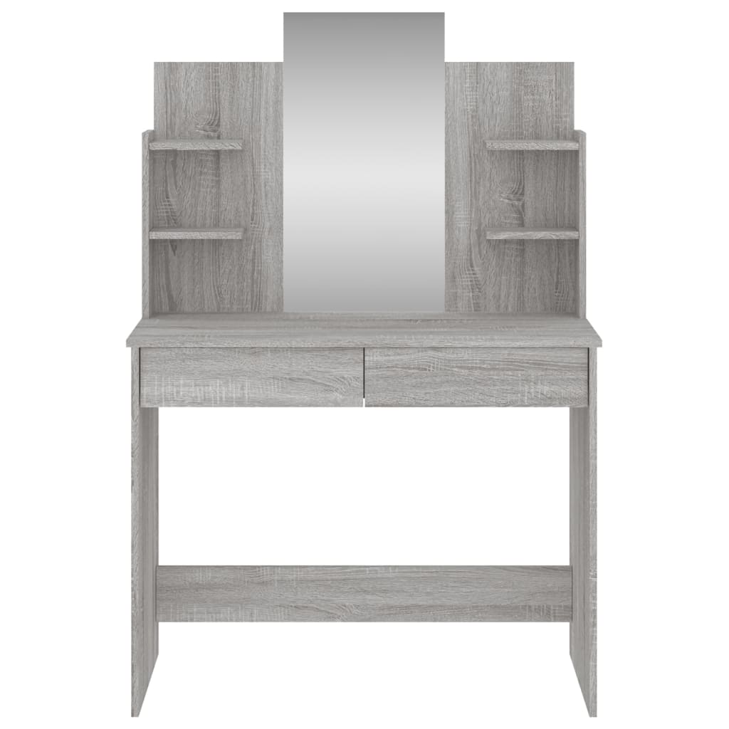 Dressing Table with Mirror Grey Sonoma 96x39x142 cm - Bend