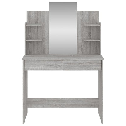 Dressing Table with Mirror Grey Sonoma 96x39x142 cm - Bend