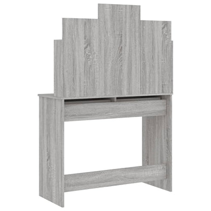 Dressing Table with Mirror Grey Sonoma 96x39x142 cm - Bend