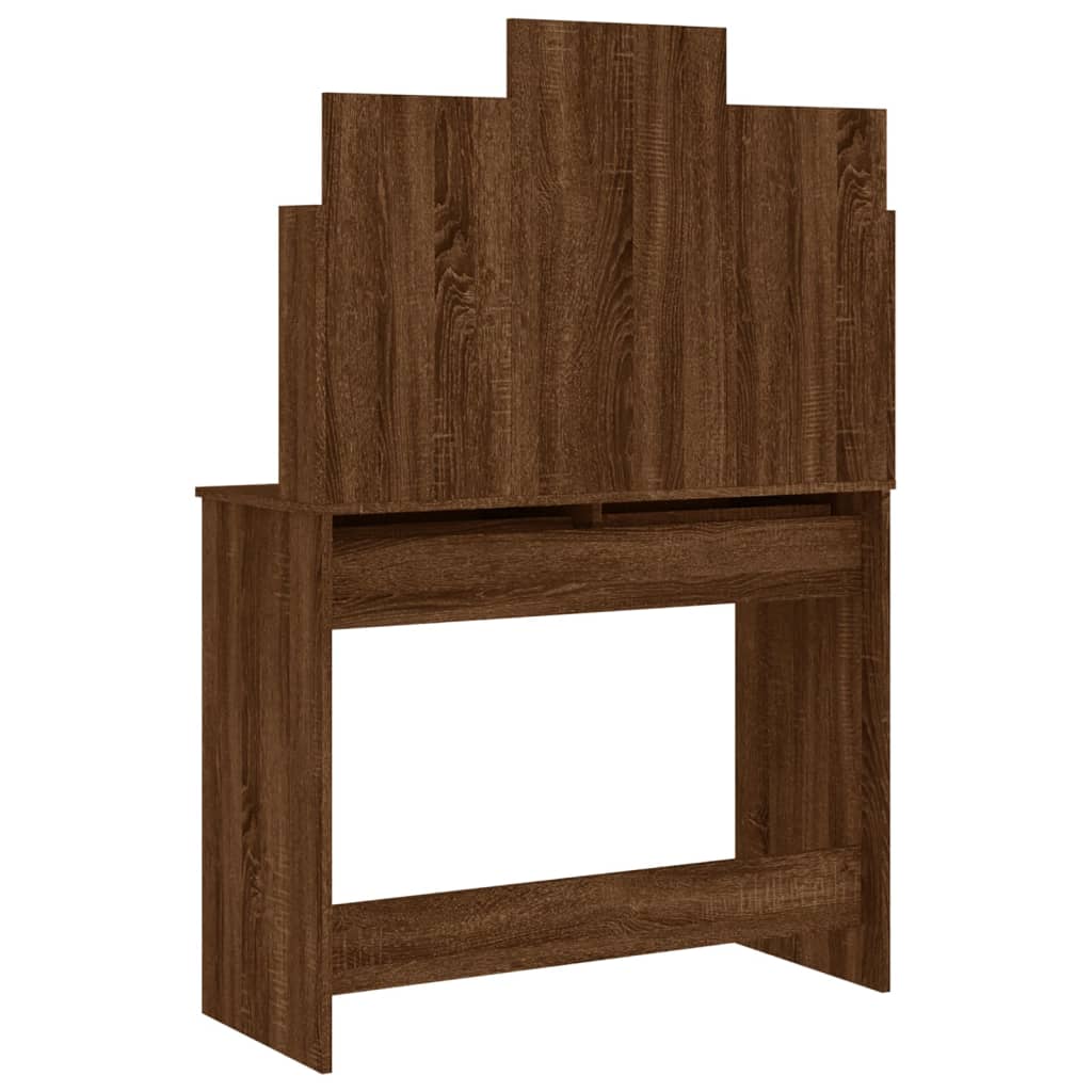 Dressing Table with Mirror Brown Oak 96x39x142 cm - Bend