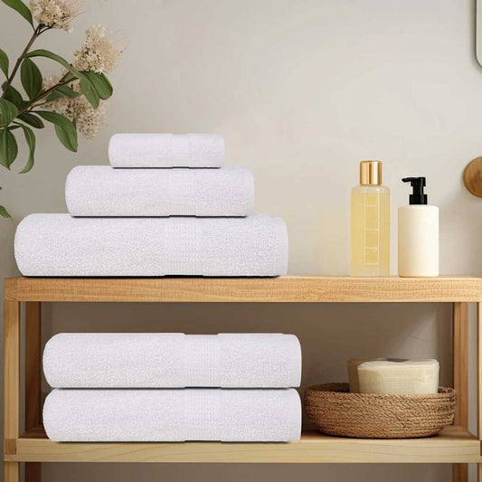 8 Piece Towel Set White 360 gsm 100% Cotton