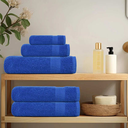 8 Piece Towel Set Blue 360 gsm 100% Cotton