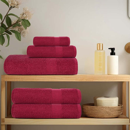 8 Piece Towel Set Bordeaux 360 gsm 100% Cotton