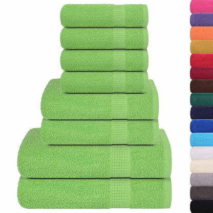 8 Piece Towel Set Green 360 gsm 100% Cotton