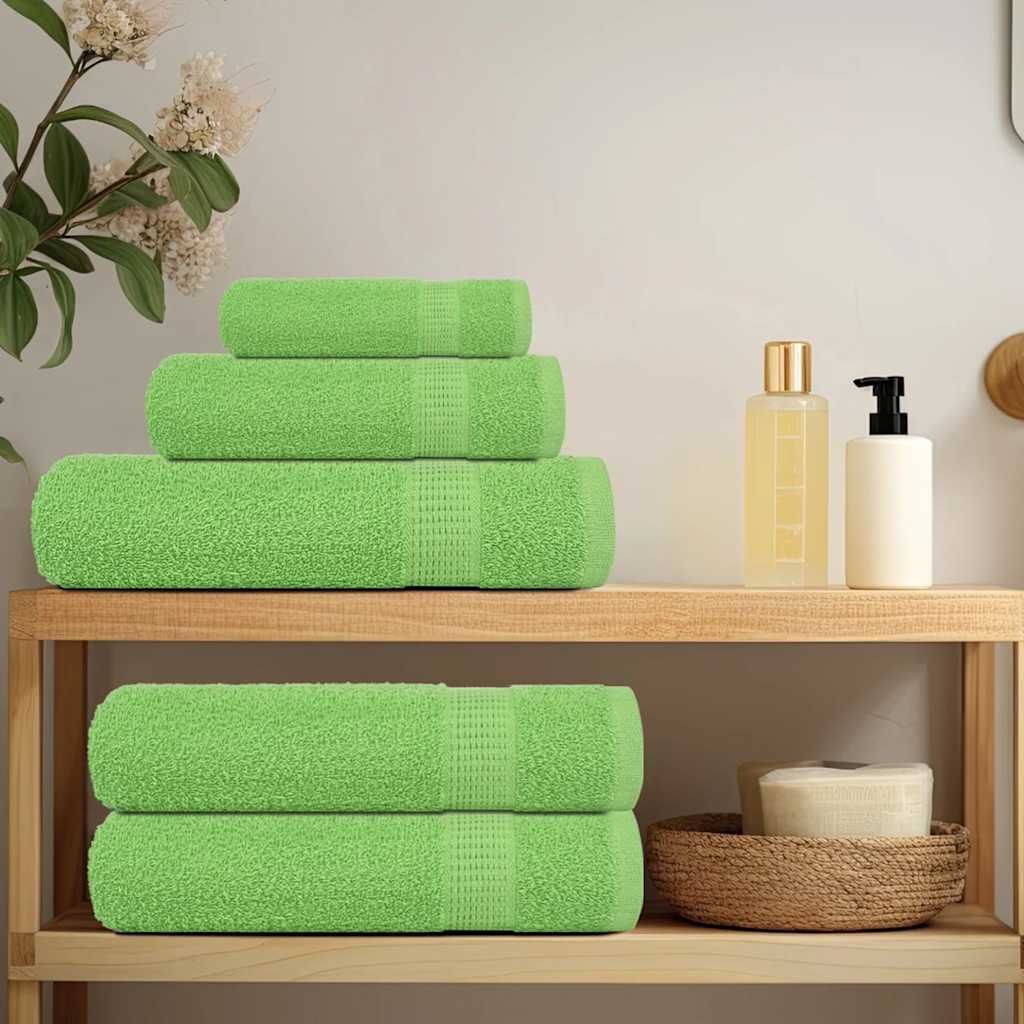 8 Piece Towel Set Green 360 gsm 100% Cotton