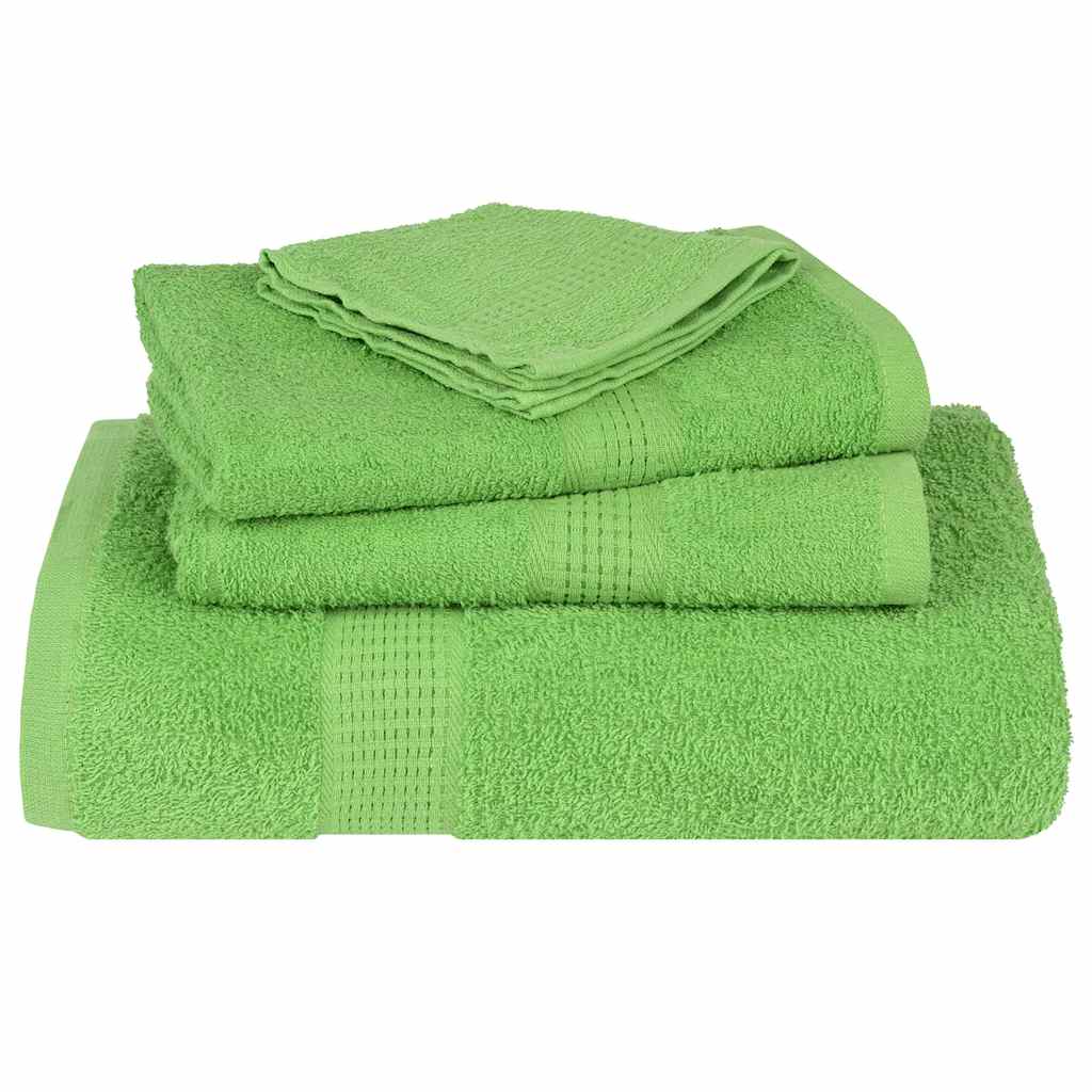 8 Piece Towel Set Green 360 gsm 100% Cotton