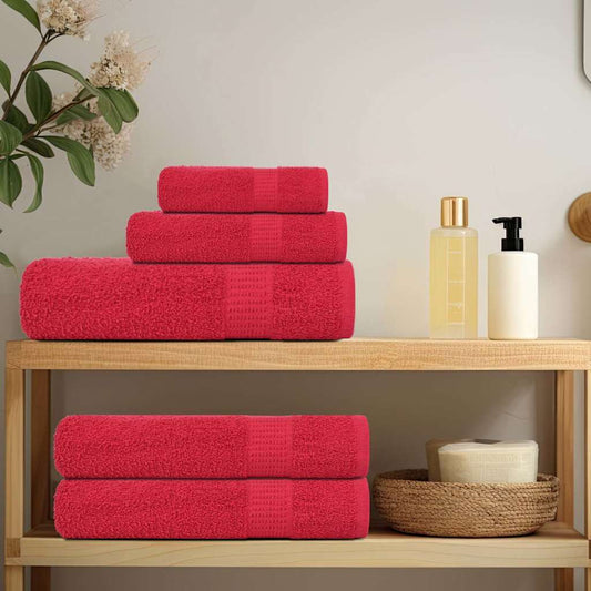 8 Piece Towel Set Red 360 gsm 100% Cotton