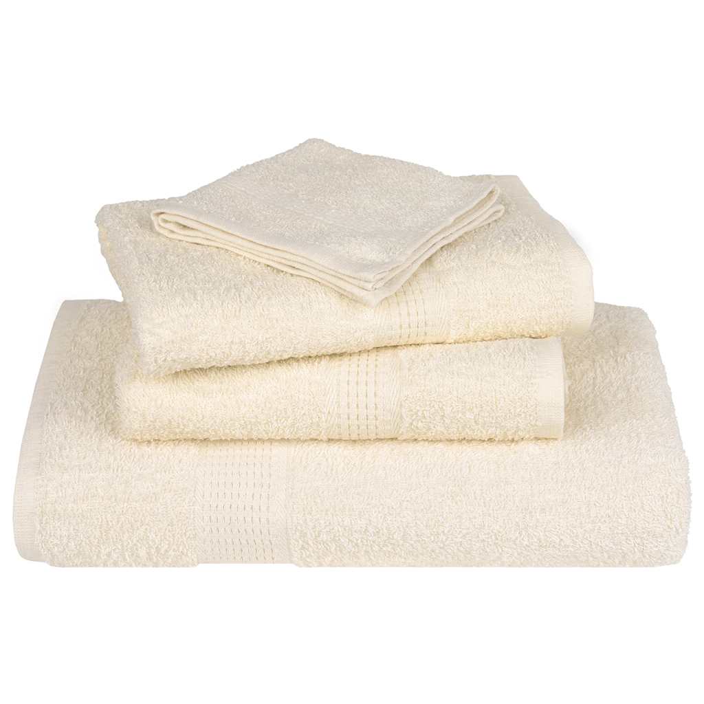 8 Piece Towel Set Cream 360 gsm 100% Cotton