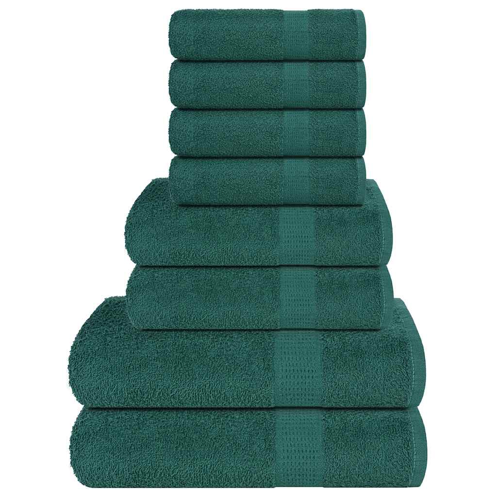 8 Piece Towel Set Apple Green 360 gsm 100% Cotton