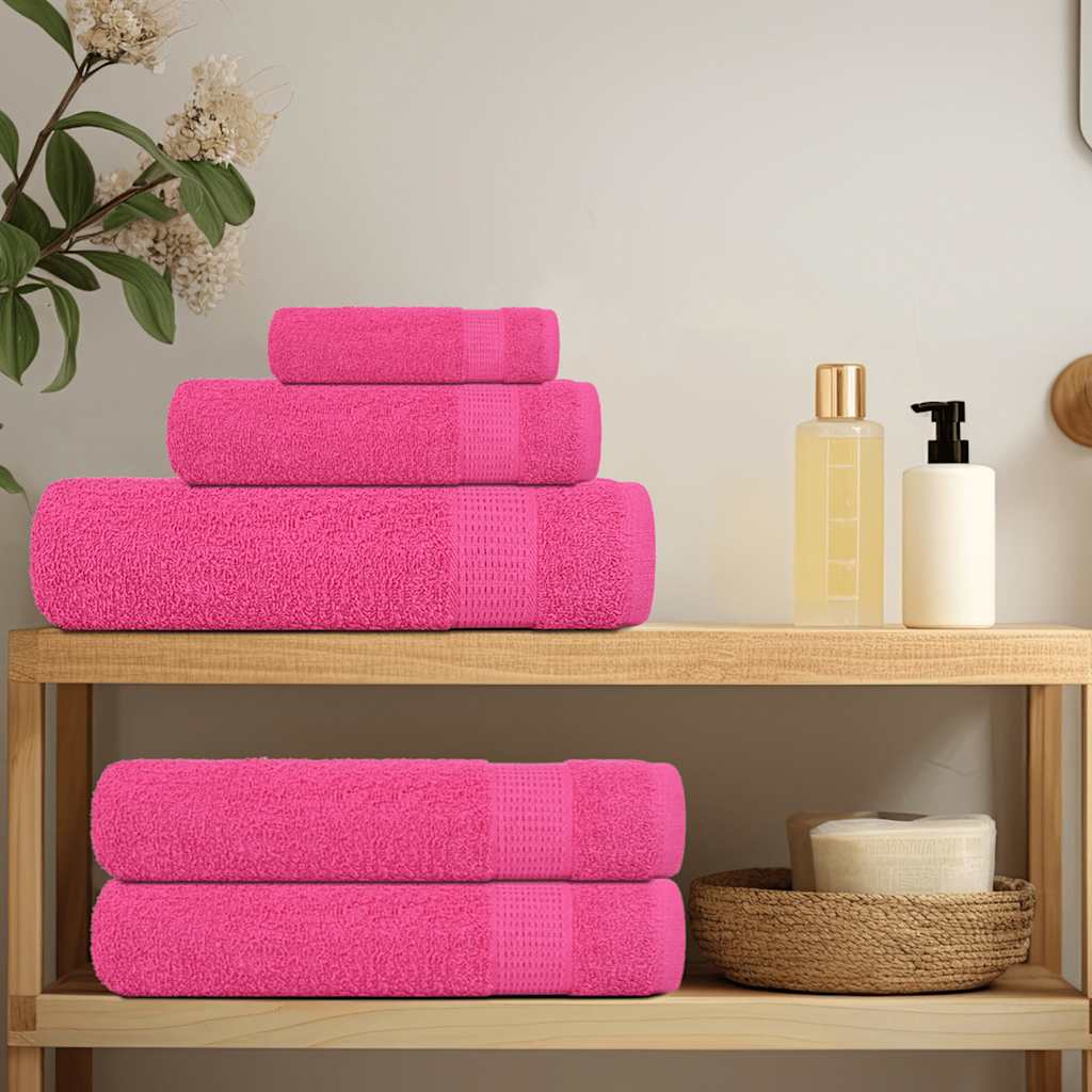 8 Piece Towel Set Pink 360 gsm 100% Cotton