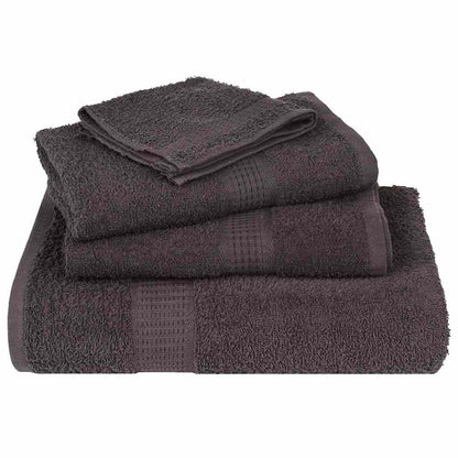 6 Piece Towel Set Anthracite 360 gsm 100% Cotton