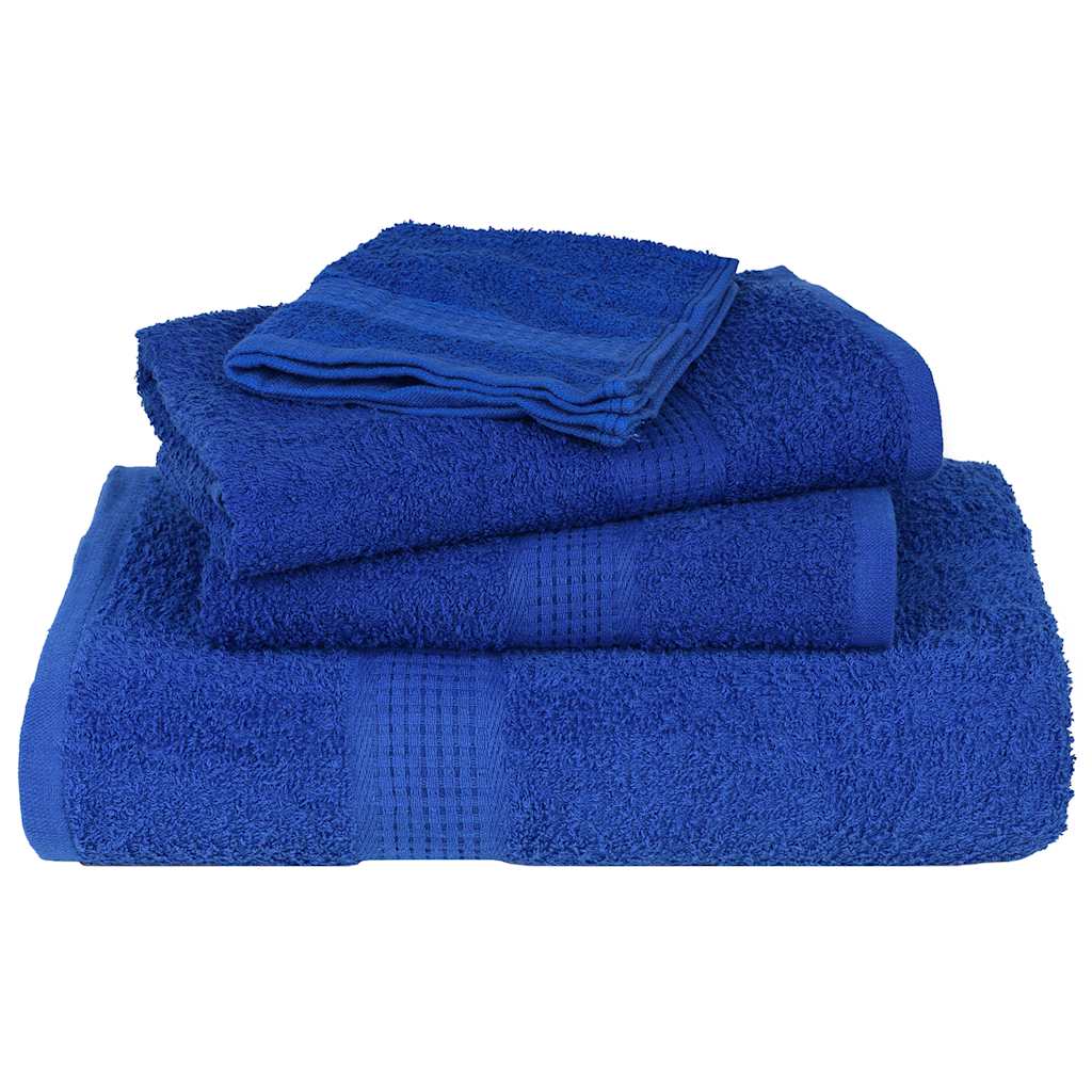 6 Piece Towel Set Blue 360 gsm 100% Cotton