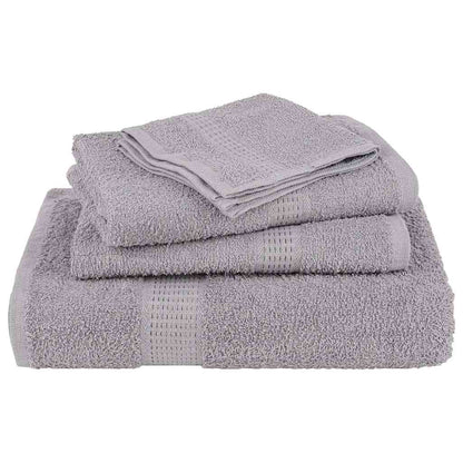 6 Piece Towel Set Grey 360 gsm 100% Cotton