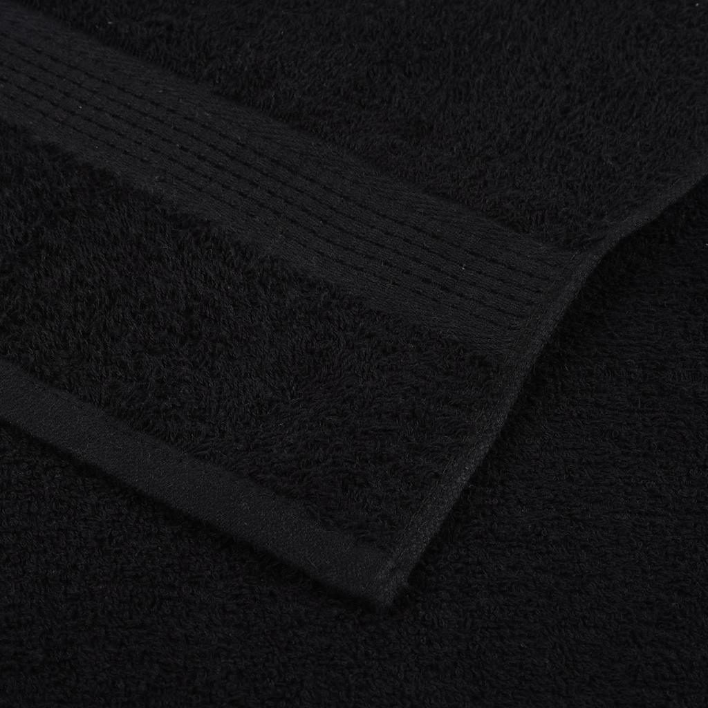 6 Piece Towel Set Black 360 gsm 100% Cotton