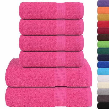 12 Piece Towel Set Pink 360 gsm 100% Cotton