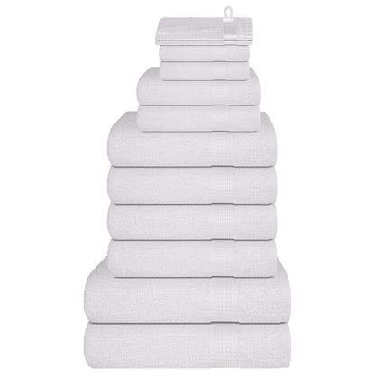 12 Piece Towel Set White 360 gsm 100% Cotton