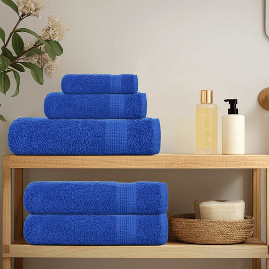 12 Piece Towel Set Blue 360 gsm 100% Cotton