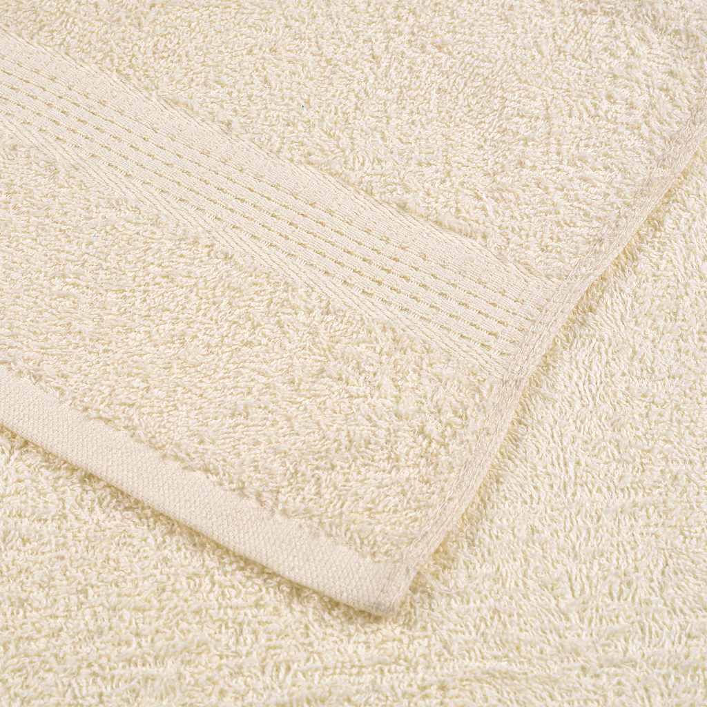 12 Piece Towel Set Cream 360 gsm 100% Cotton