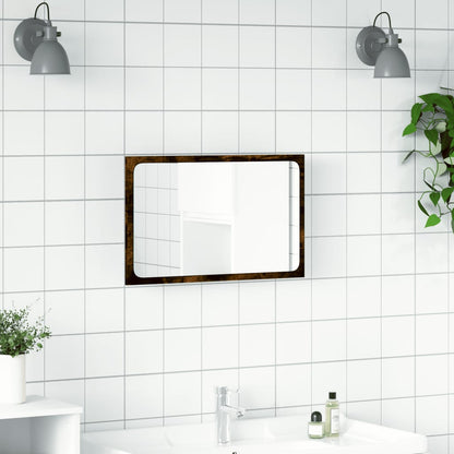 LED Bathroom Mirror Sonoma Oak 60x8.5x38 cm Engineered Wood