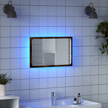 LED Bathroom Mirror Sonoma Oak 60x8.5x38 cm Engineered Wood