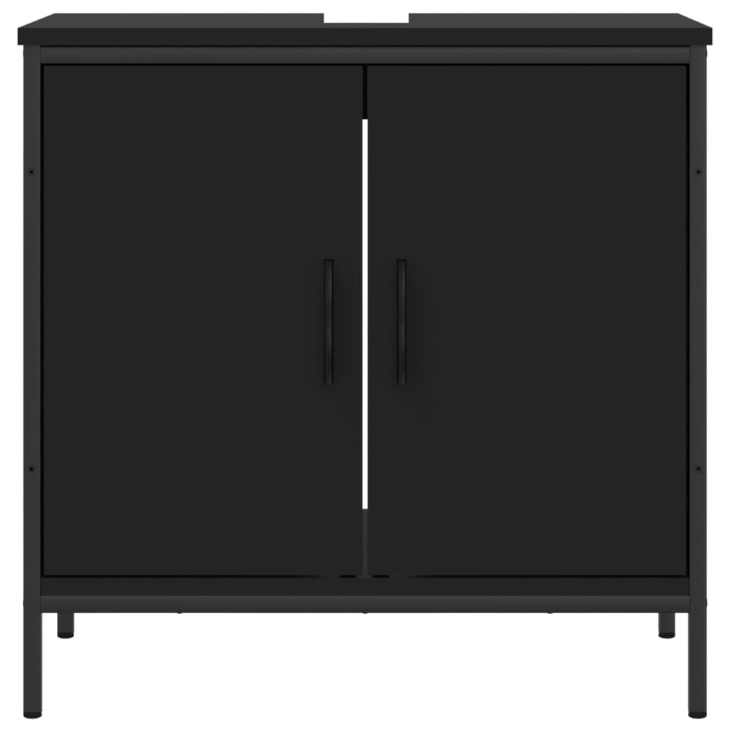 Bathroom Sink Cabinet Black 60x30x60 cm Engineered Wood