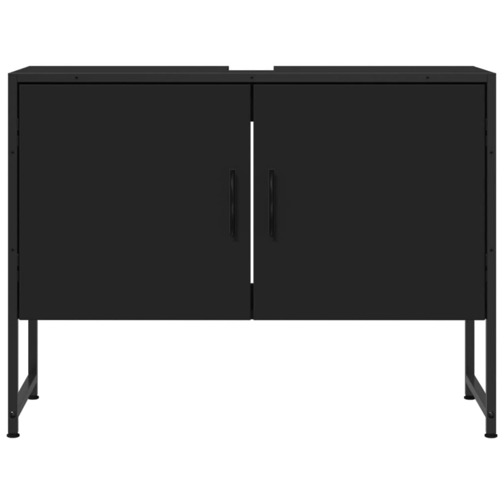 Bathroom Sink Cabinet Black 80x33x60 cm Engineered Wood - Bend