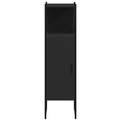 Black Bathroom Storage Cabinet in Engineered Wood