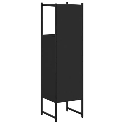 Black Bathroom Storage Cabinet in Engineered Wood