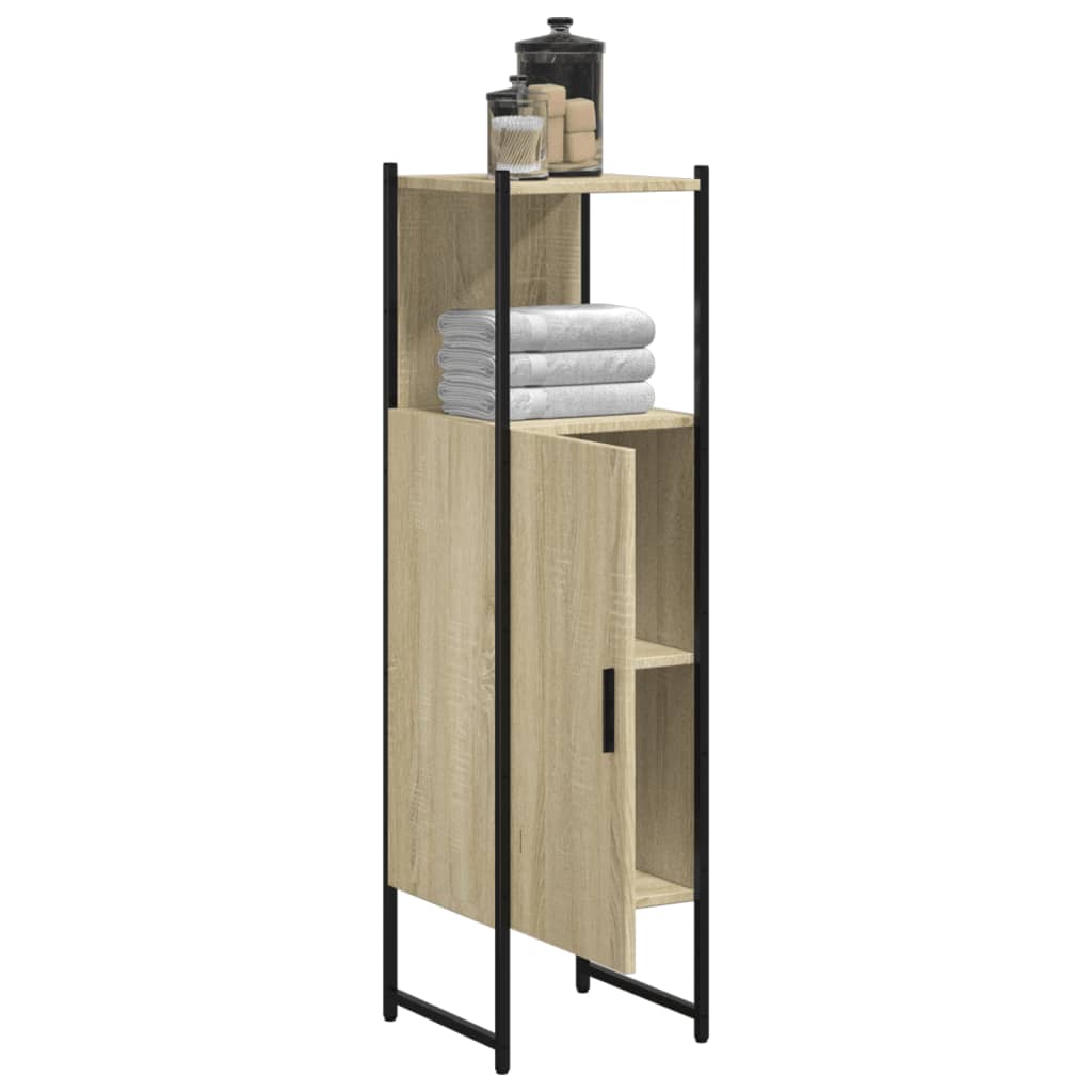 Bathroom Cabinet Sonoma Oak 33x33x120.5 cm Engineered Wood - Bend