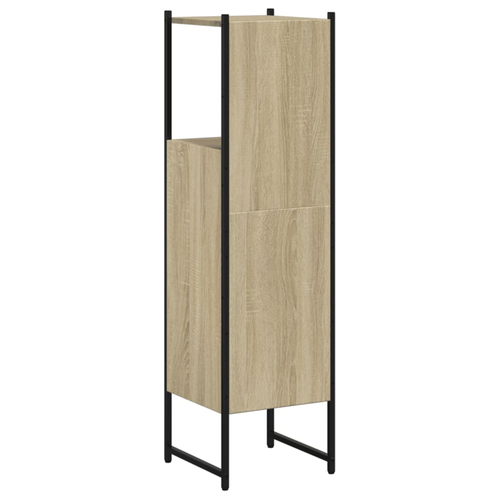 Bathroom Cabinet Sonoma Oak 33x33x120.5 cm Engineered Wood - Bend