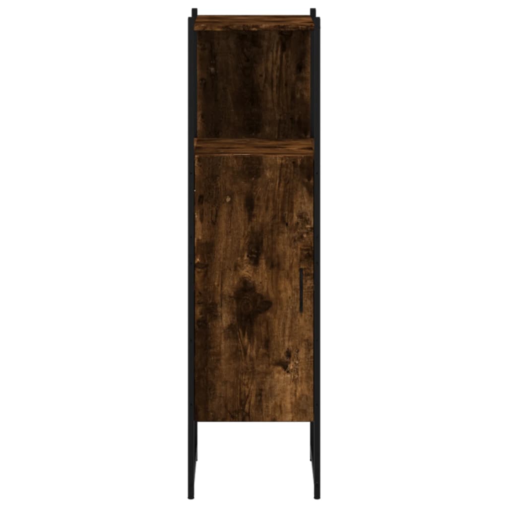 Bathroom Cabinet Smoked Oak 33x33x120.5 cm Engineered Wood - Bend