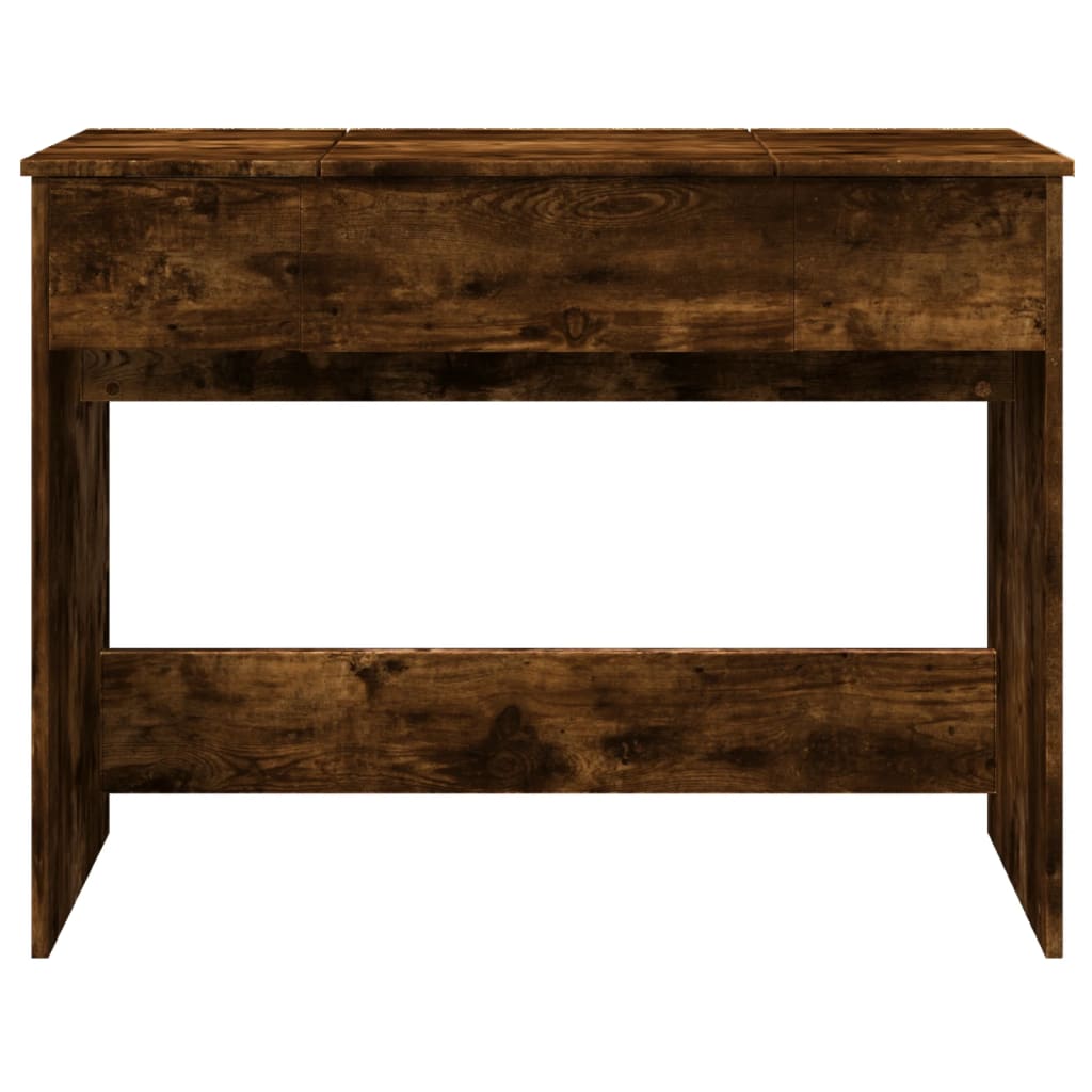 Dressing Table with Mirror Smoked Oak 100x45x76 cm - Bend