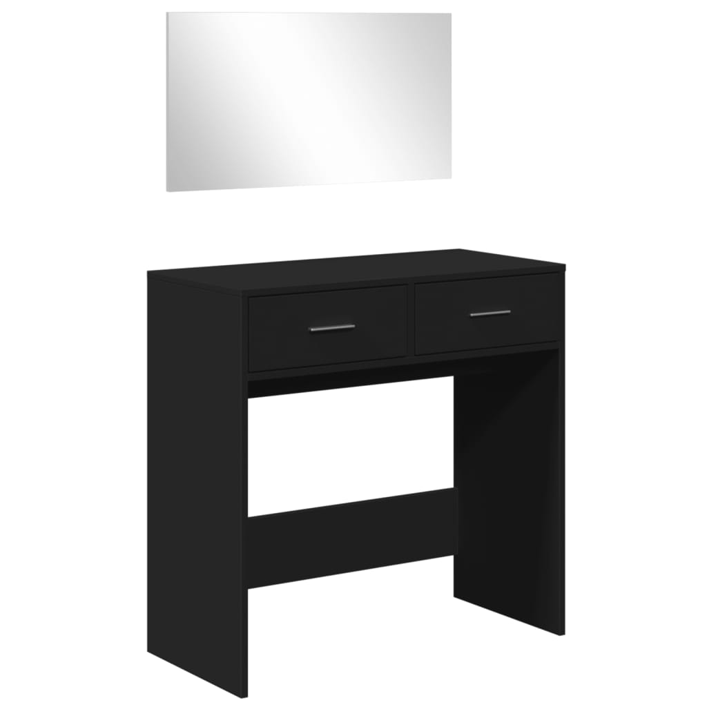 Dressing Table with Mirror Black 80x39x80 cm - Bend