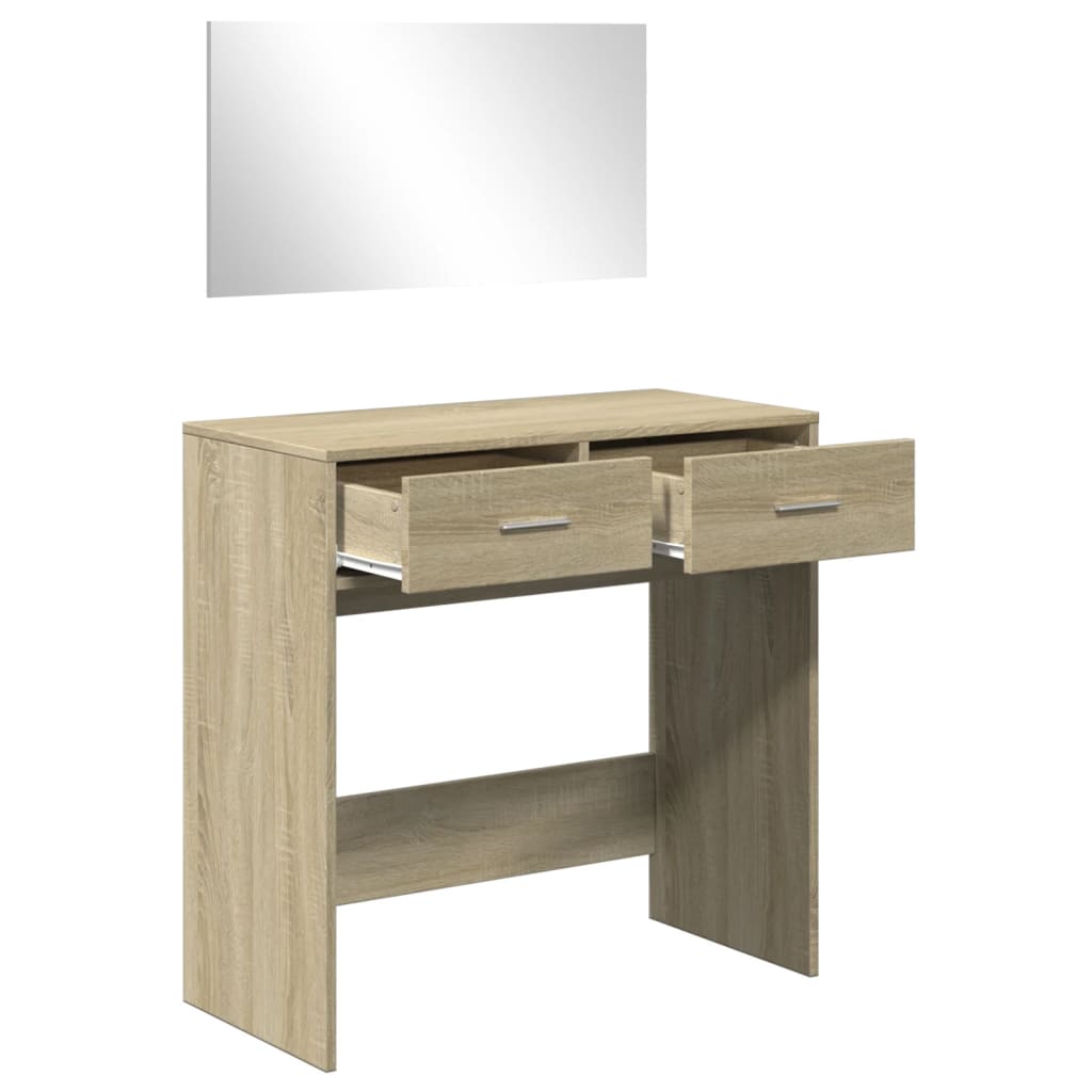 Dressing Table with Mirror Sonoma Oak 80x39x80 cm - Bend