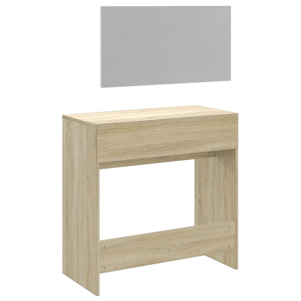 Dressing Table with Mirror Sonoma Oak 80x39x80 cm - Bend