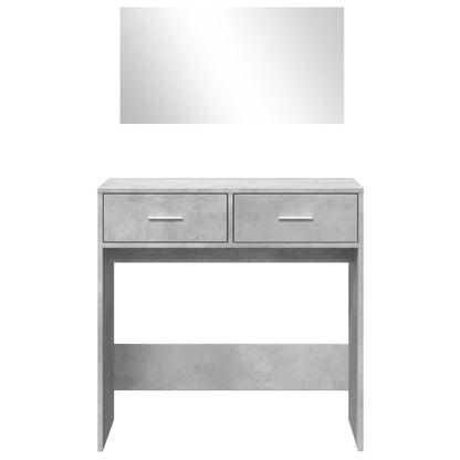 Dressing Table with Mirror Concrete Grey 80x39x80 cm - Bend