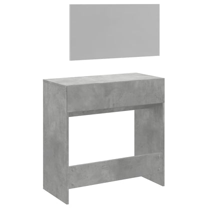 Dressing Table with Mirror Concrete Grey 80x39x80 cm - Bend