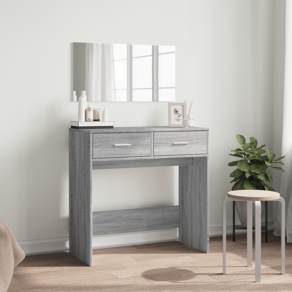 Dressing Table with Mirror Grey Sonoma 80x39x80 cm - Bend