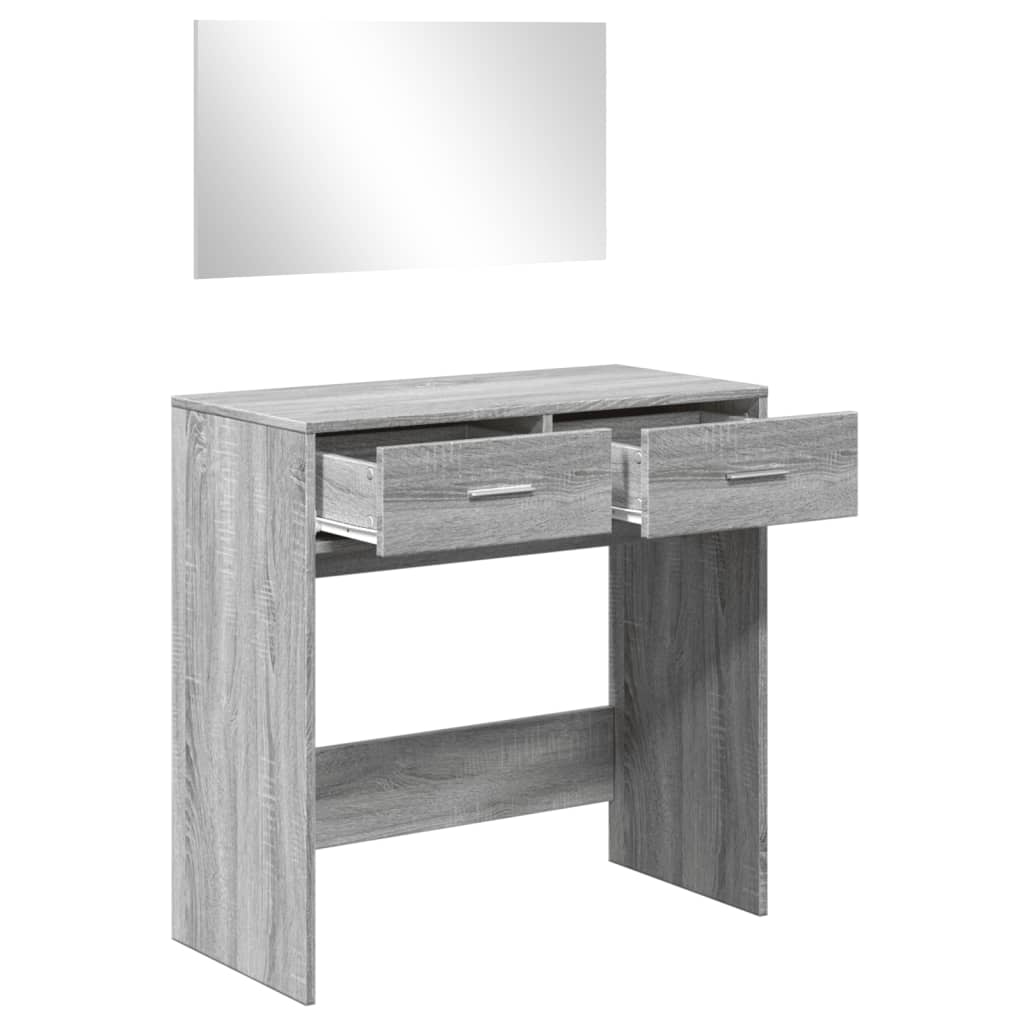 Dressing Table with Mirror Grey Sonoma 80x39x80 cm - Bend