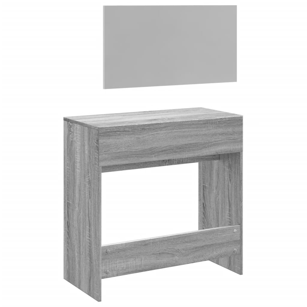 Dressing Table with Mirror Grey Sonoma 80x39x80 cm - Bend