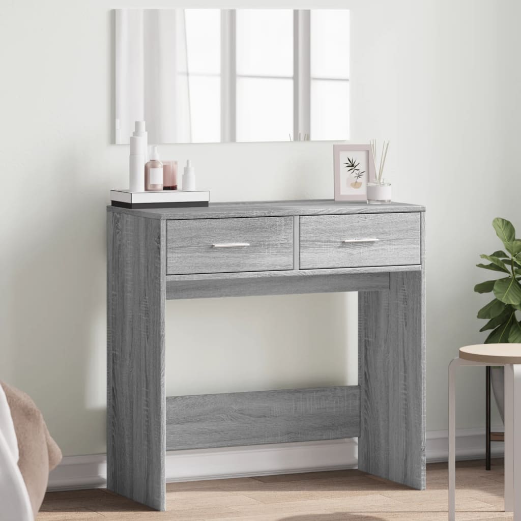 Dressing Table with Mirror Grey Sonoma 80x39x80 cm - Bend