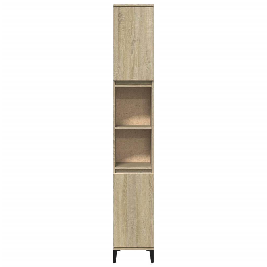 Bathroom Cabinet Sonoma Oak 30x30x190 cm Engineered Wood - Bend