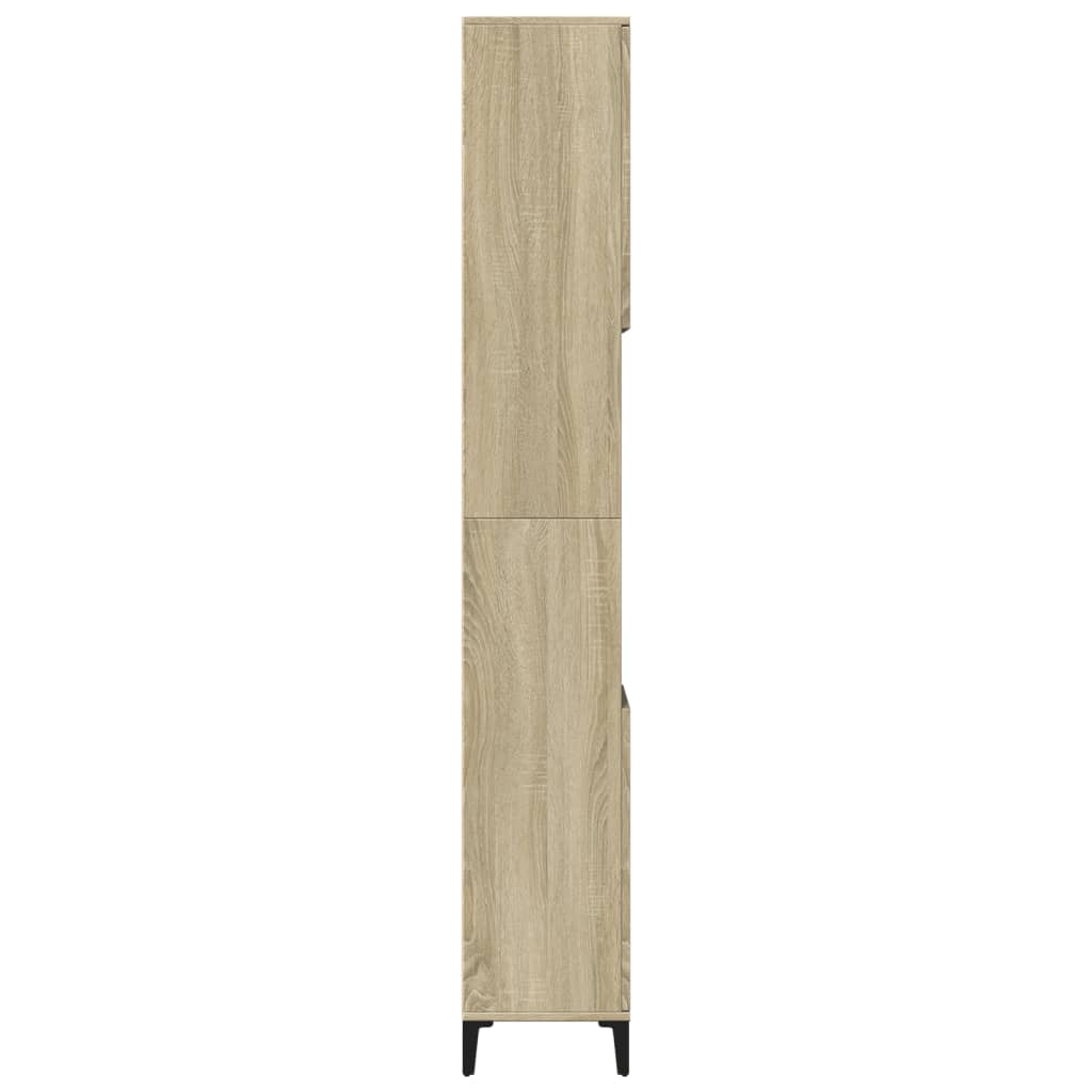 Bathroom Cabinet Sonoma Oak 30x30x190 cm Engineered Wood - Bend