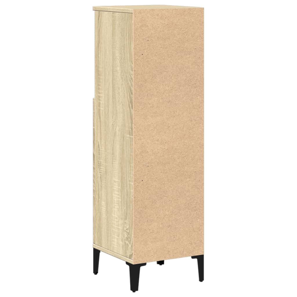 Bathroom Cabinet Sonoma Oak 30x30x100 cm Engineered Wood - Bend