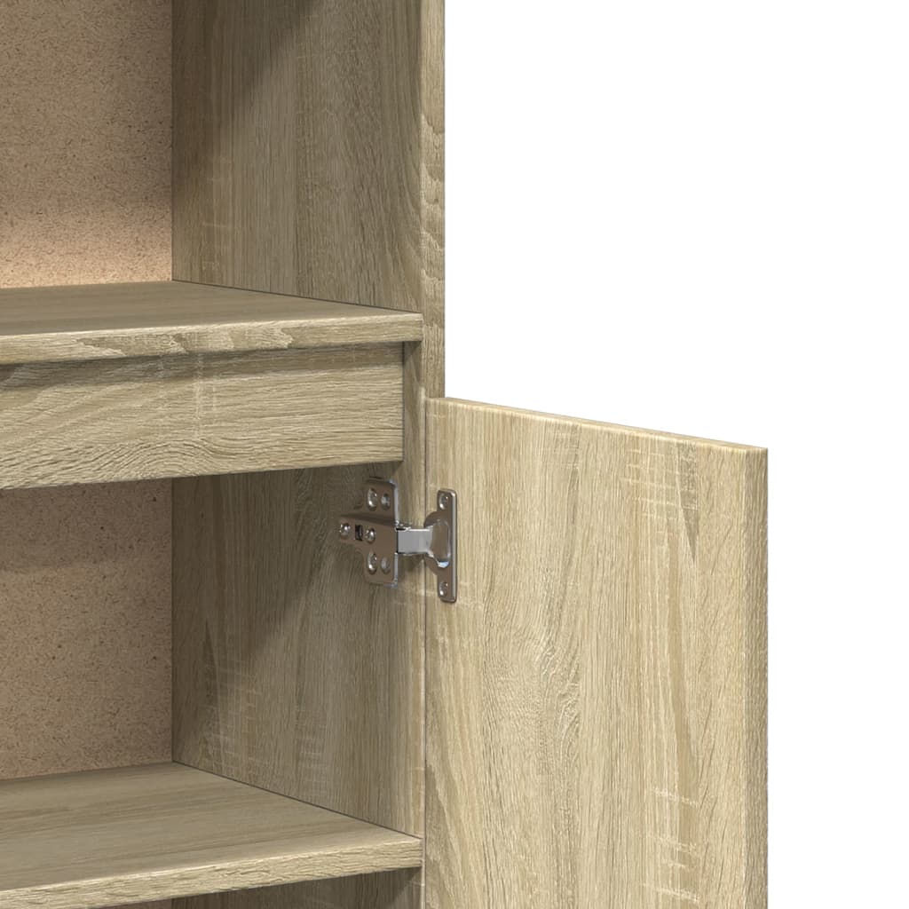 Bathroom Cabinet Sonoma Oak 30x30x100 cm Engineered Wood - Bend