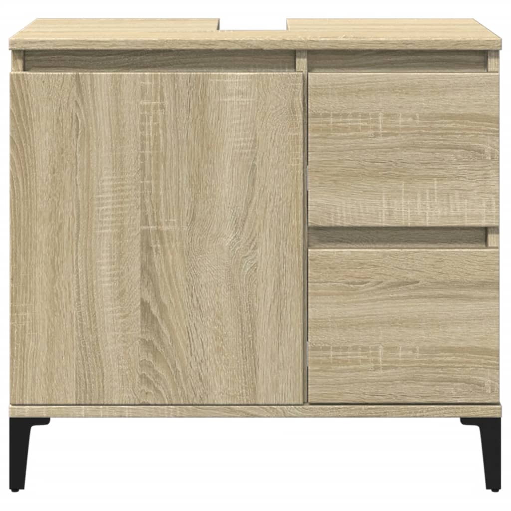 Bathroom Cabinet Sonoma Oak 65x33x60 cm Engineered Wood - Bend