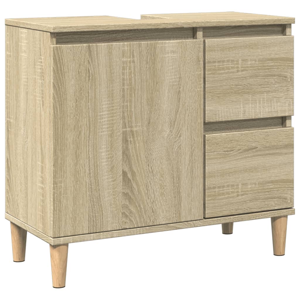 Bathroom Cabinet Sonoma Oak 65x33x60 cm Engineered Wood - Bend