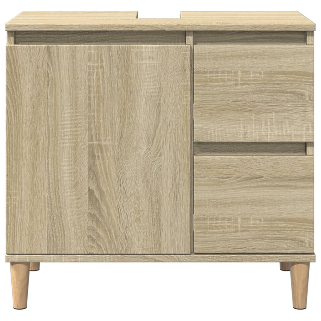 Bathroom Cabinet Sonoma Oak 65x33x60 cm Engineered Wood - Bend