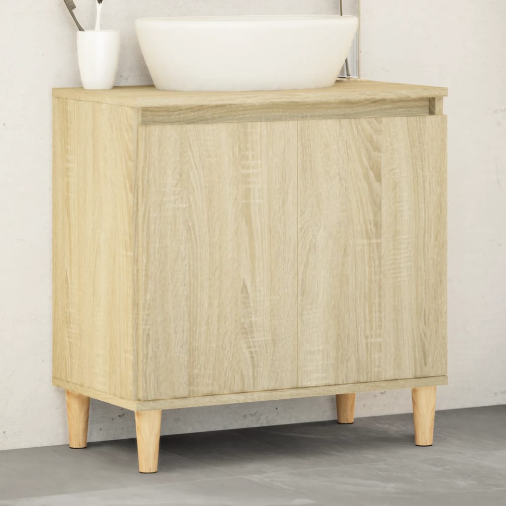 Sink Cabinet Sonoma Oak 58x33x60 cm Engineered Wood - Bend